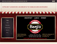 Tablet Screenshot of benjisdeliandrestaurant.com